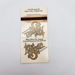 Vintage Matchbook 42nd Street Palo Alto California 50s 60s 70s Ephemera